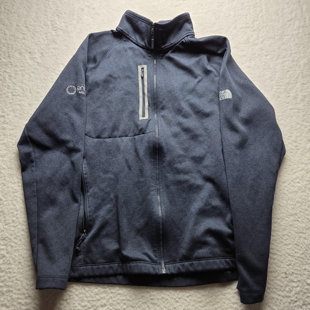 The North Face Jacket‎ Mens Large Blue Softshell Full Zip Entellus Logo